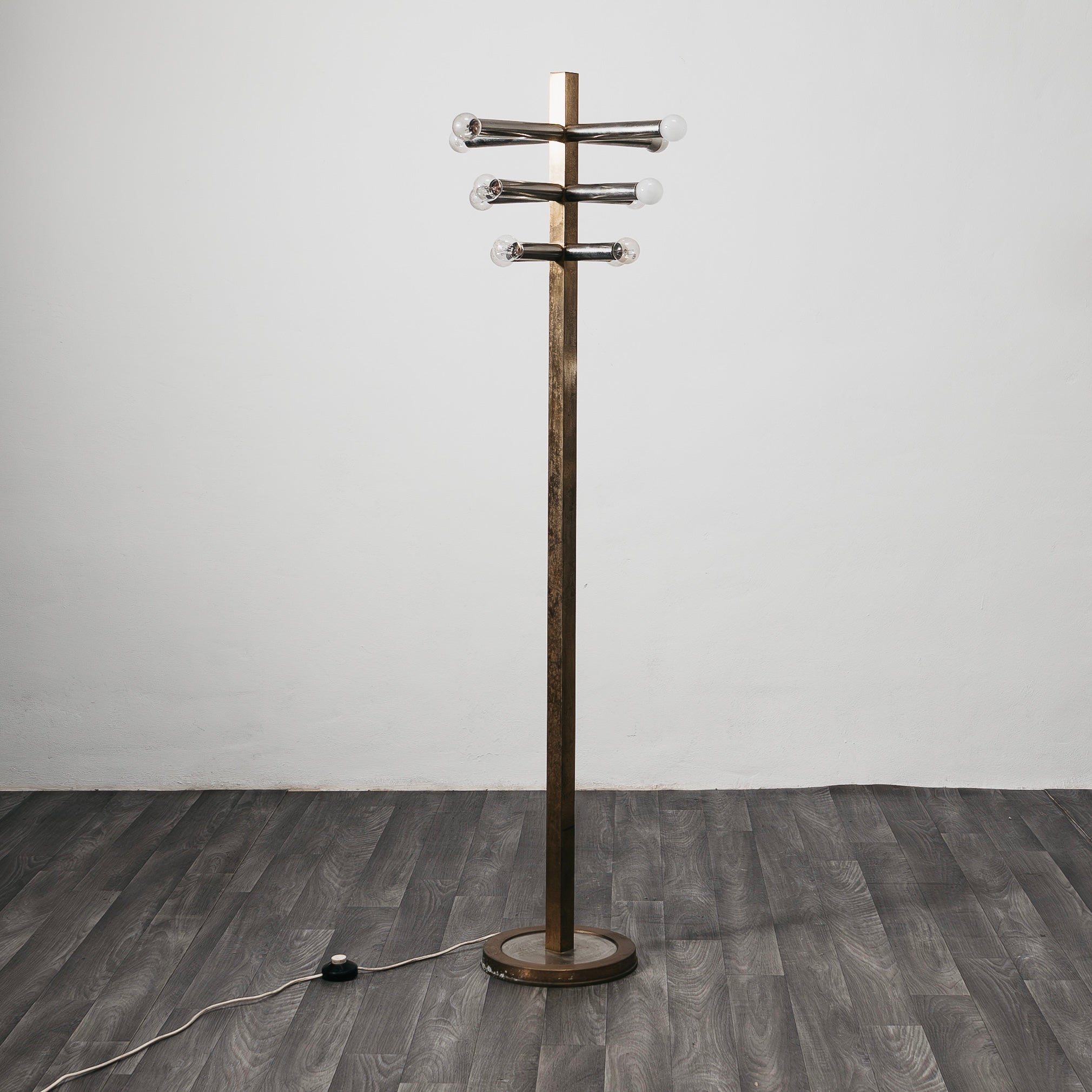 Lampada Da Pavimento Hollywood Regency Design 1970’s