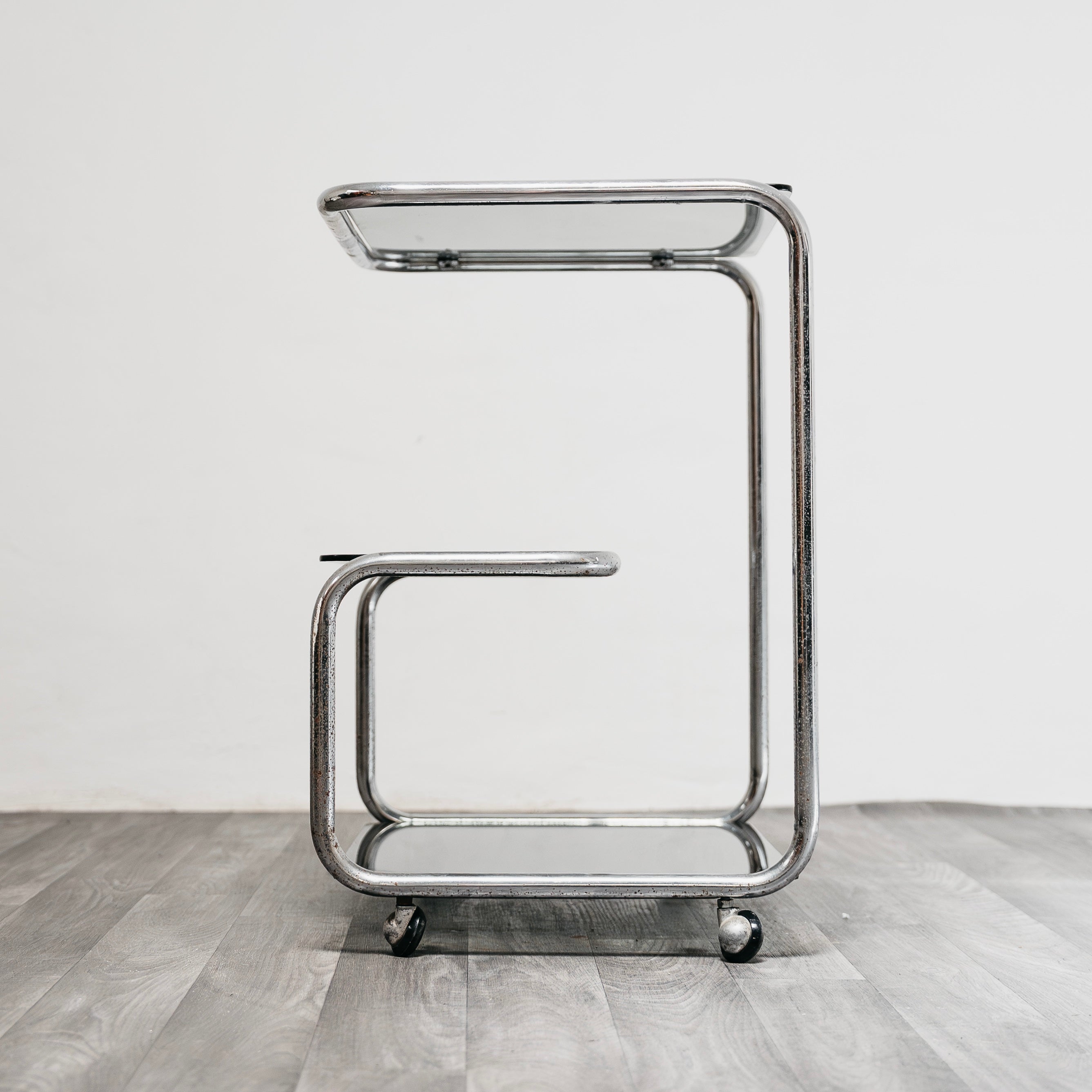 Carrello Portavivande Triplo Ripiano Anni 70 Acciaio Design Modernariato