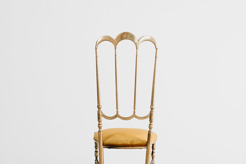 Sedia In Ottone Chiavari Vintage Mid-Century 1950’s Design