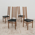 Set Da Pranzo Composto Da 4 Sedie Con Schienale A Scaletta Design Anni 80 Italia