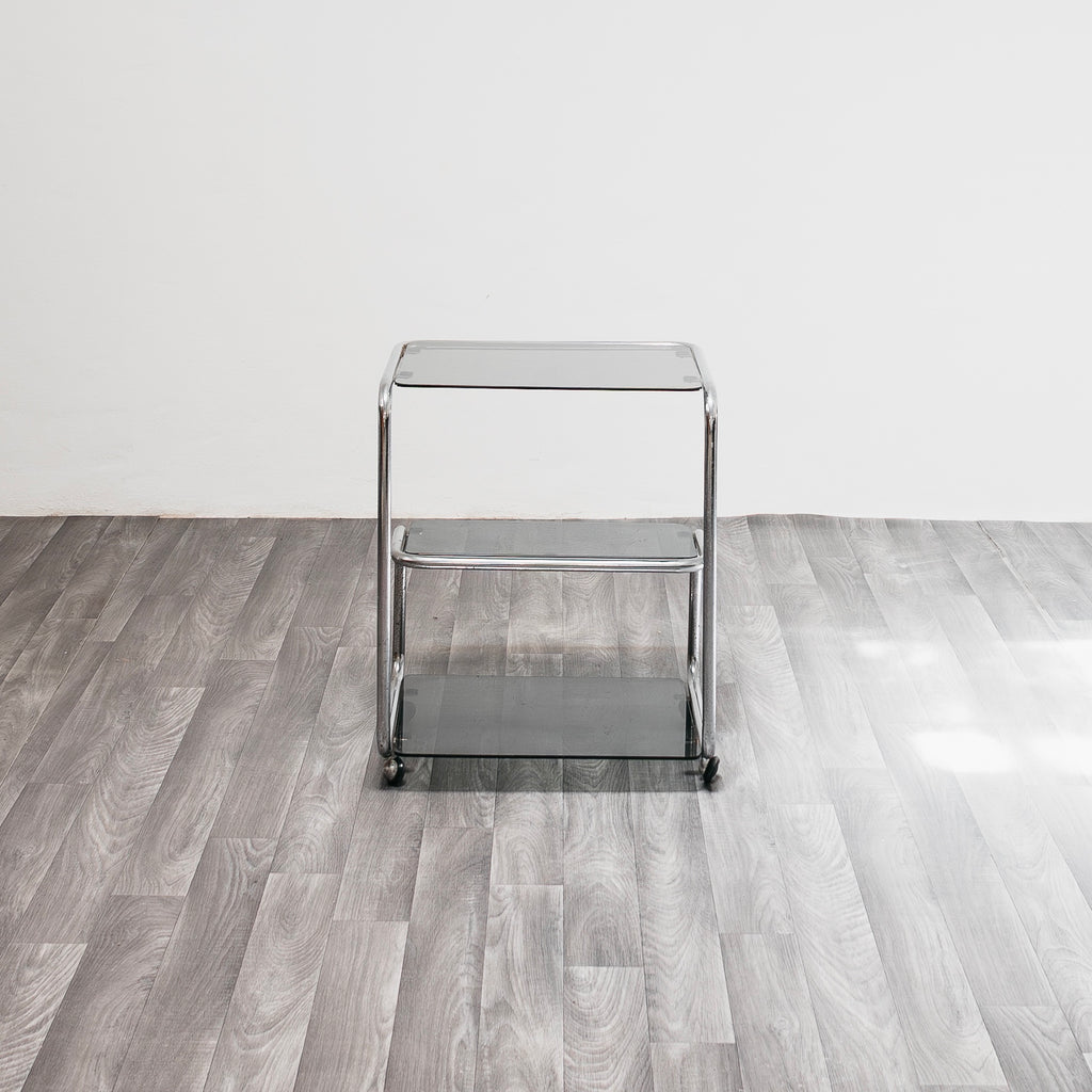 Carrello Portavivande Triplo Ripiano Anni 70 Acciaio Design Modernariato
