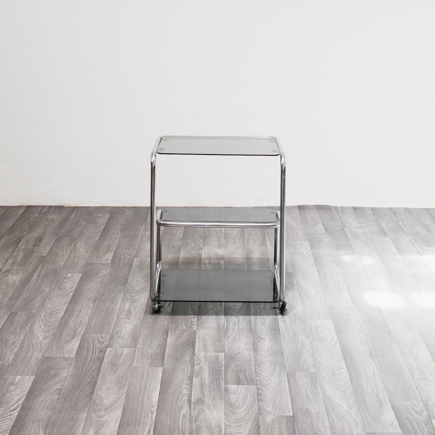 Carrello Portavivande Triplo Ripiano Anni 70 Acciaio Design Modernariato