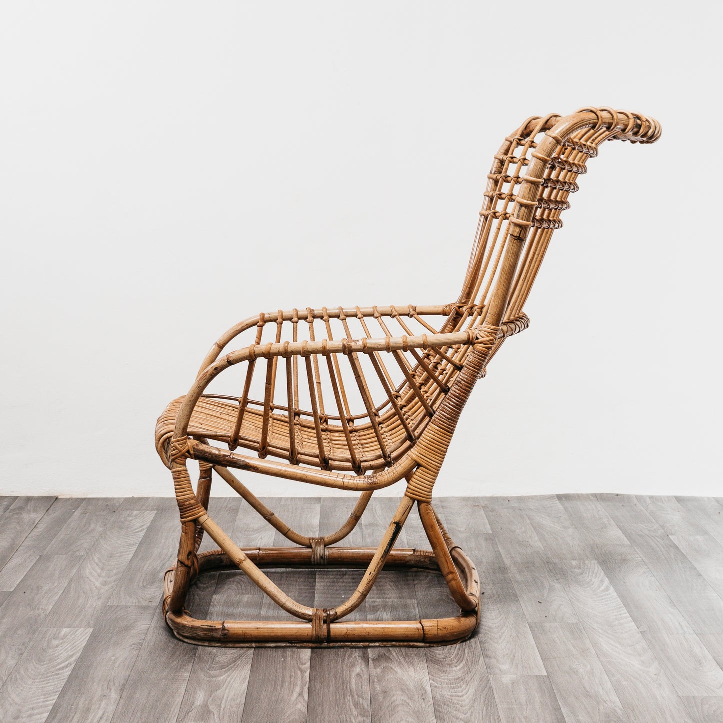 Tito Agnoli B4 Bonacina Coppia Di Poltrone Rattan Mid-Century Design 1950’s