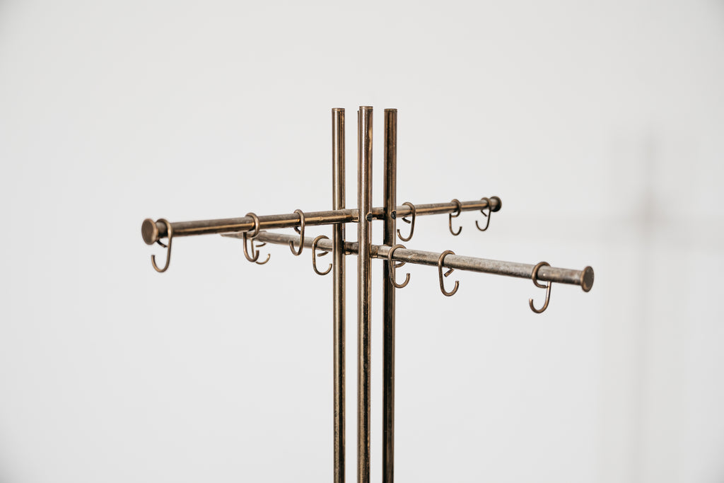 Renato Zevi Metalarte Appendiabiti Marmo E Ottone Design Modernariato