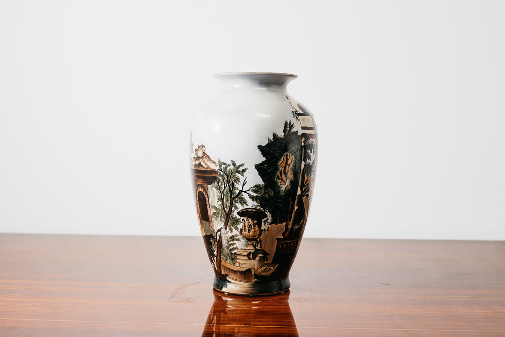Vaso Ceramica Decoro Vecchia Faenza Rarissimo Anni ‘60 Design Art