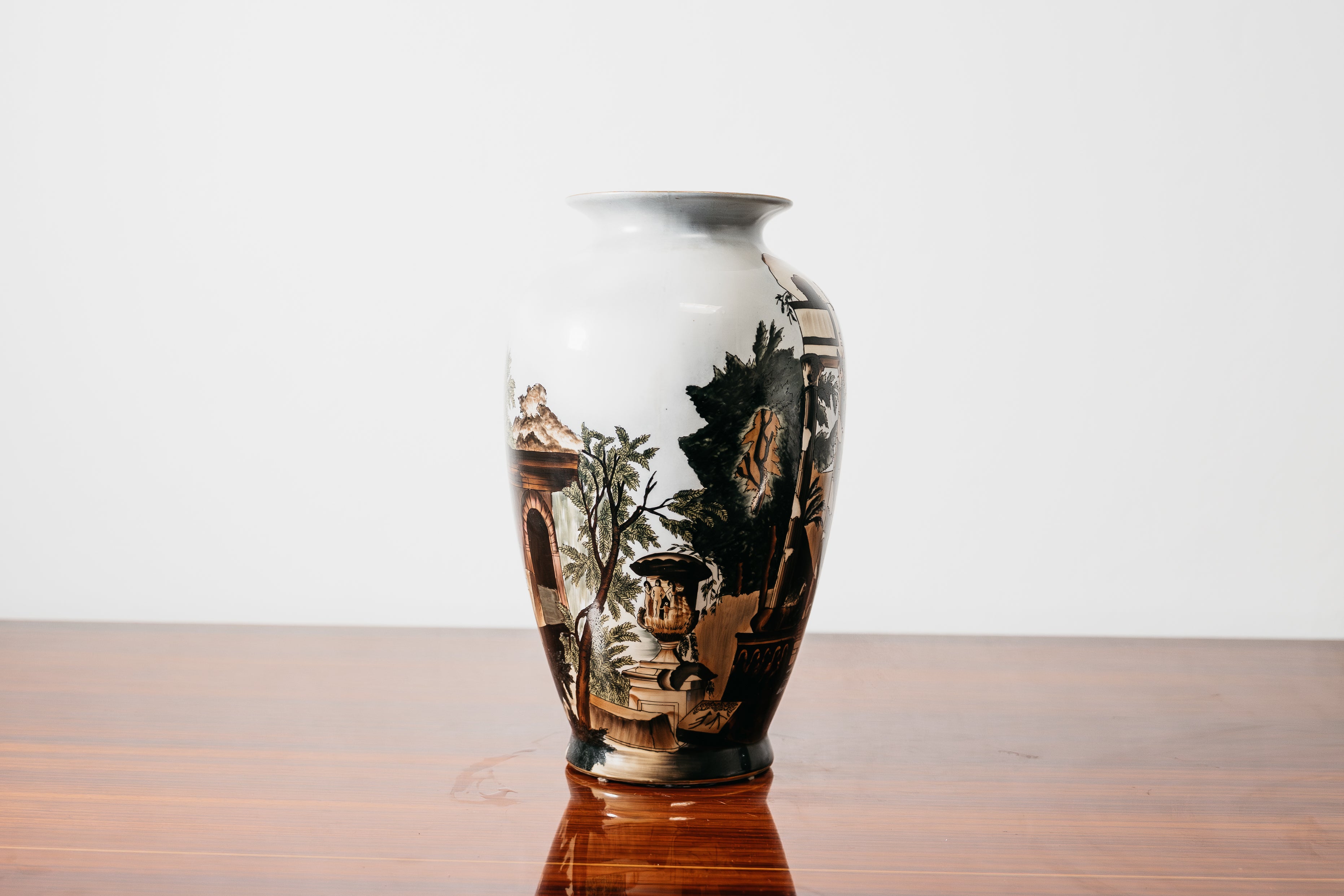 Vaso Ceramica Decoro Vecchia Faenza Rarissimo Anni ‘60 Design Art
