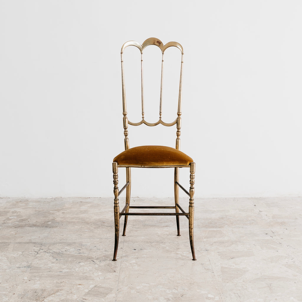 Sedia In Ottone Chiavari Vintage Mid-Century 1950’s Design