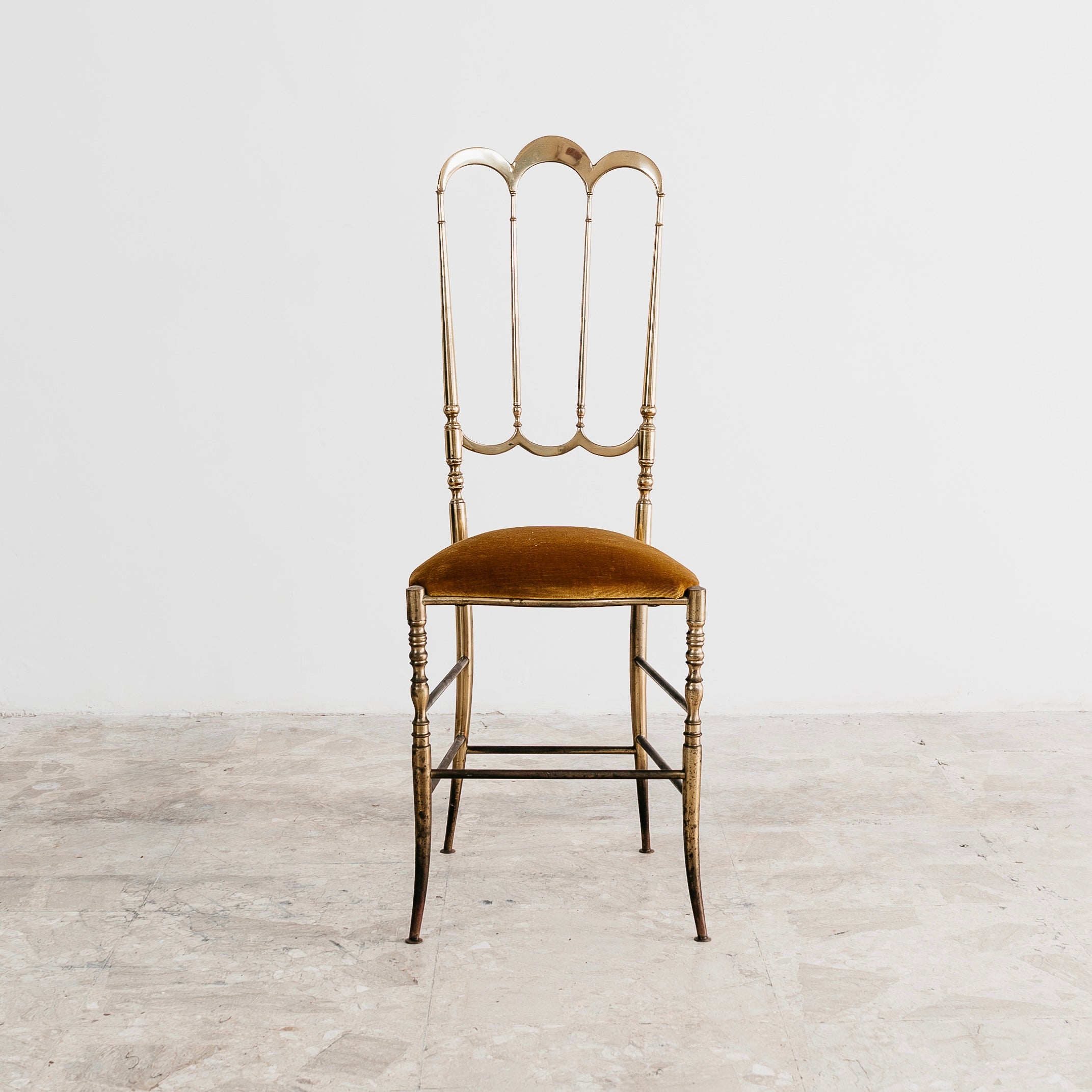 Sedia In Ottone Chiavari Vintage Mid-Century 1950’s Design