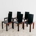 Set 6 Sedie Da Pranzo Palissandro Mid-Century Nello Stile Di Afra & Tobia Scarpa