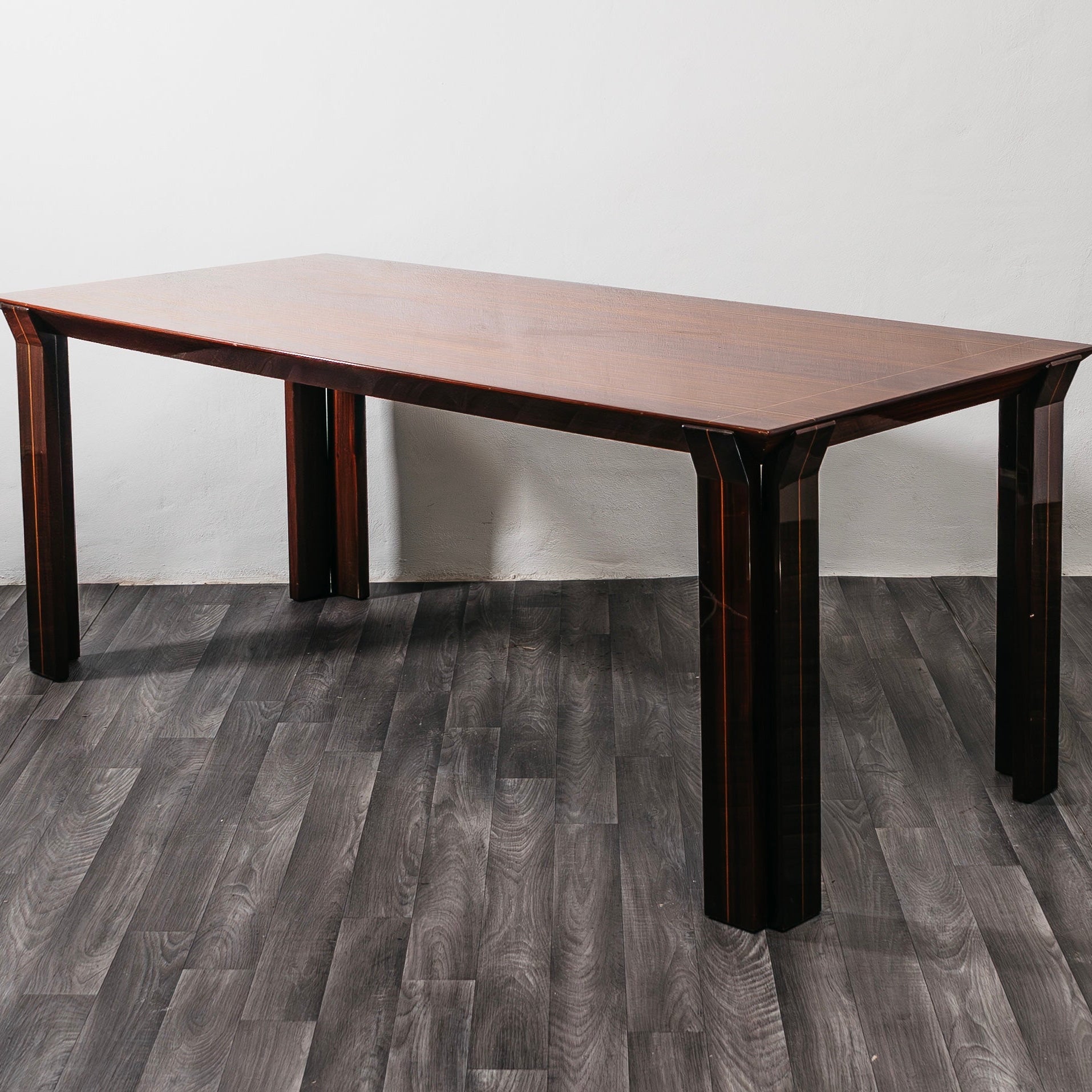 Tavolo Rettangolare Da Pranzo In Palissandro Design 1970’s Vintage Modernariato