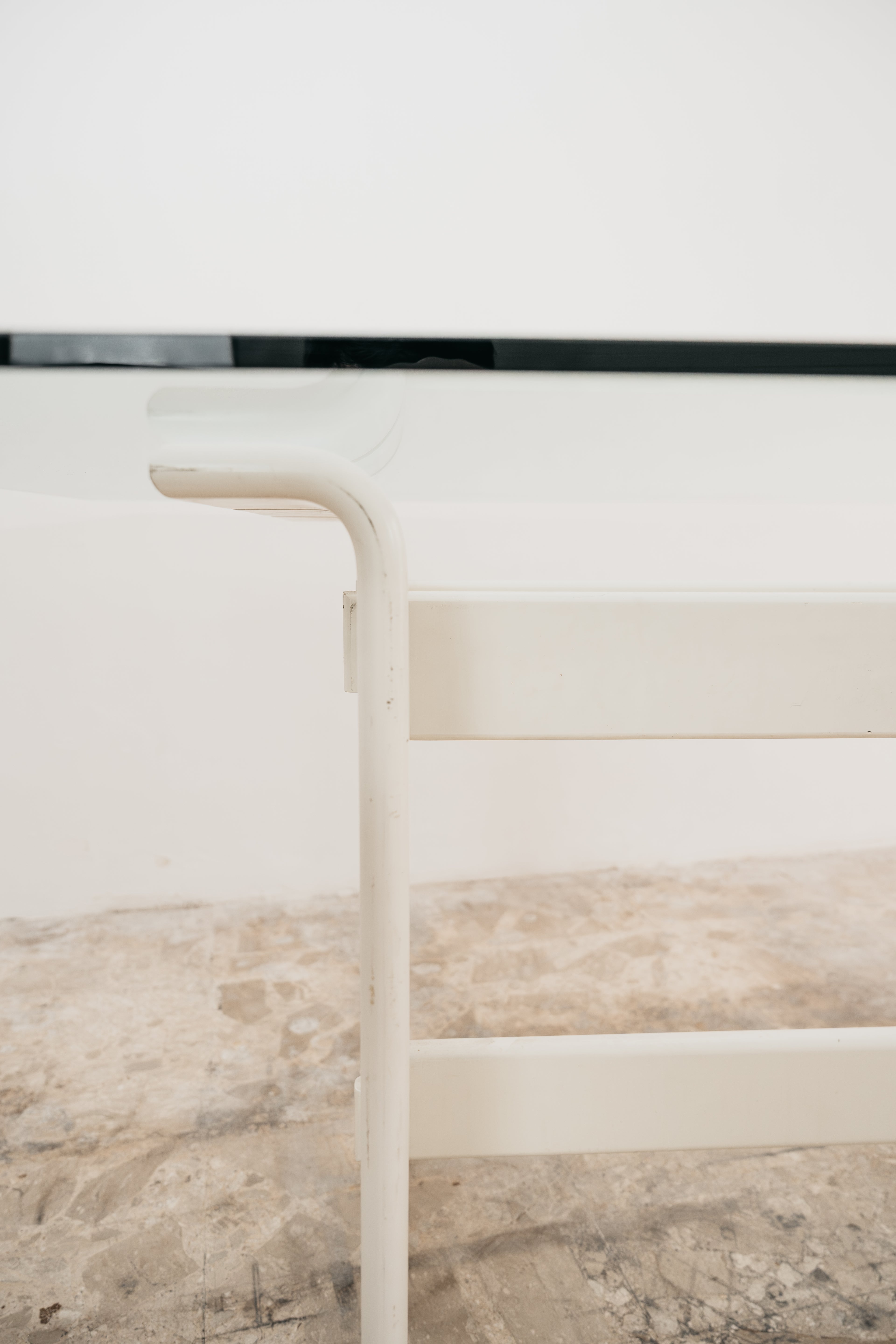 Tavolo Da Pranzo Pierre Cardin Legno E Cristallo Design Anni 70 Modernariato