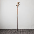 Giuseppe Ostuni Attr. Lampada Da Pavimento Base Tripode Anni ‘50 Legno E Ottone