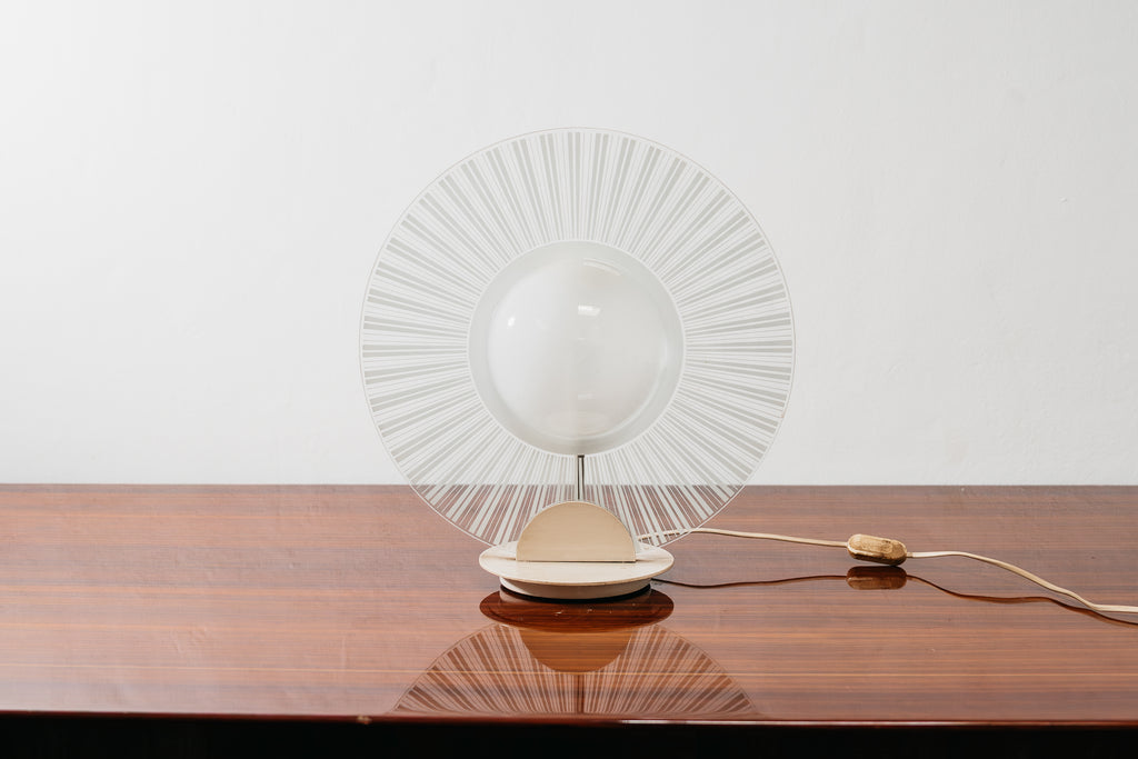 Lampada Di Design Postmoderno in Vetro Anni 80 Vintage
