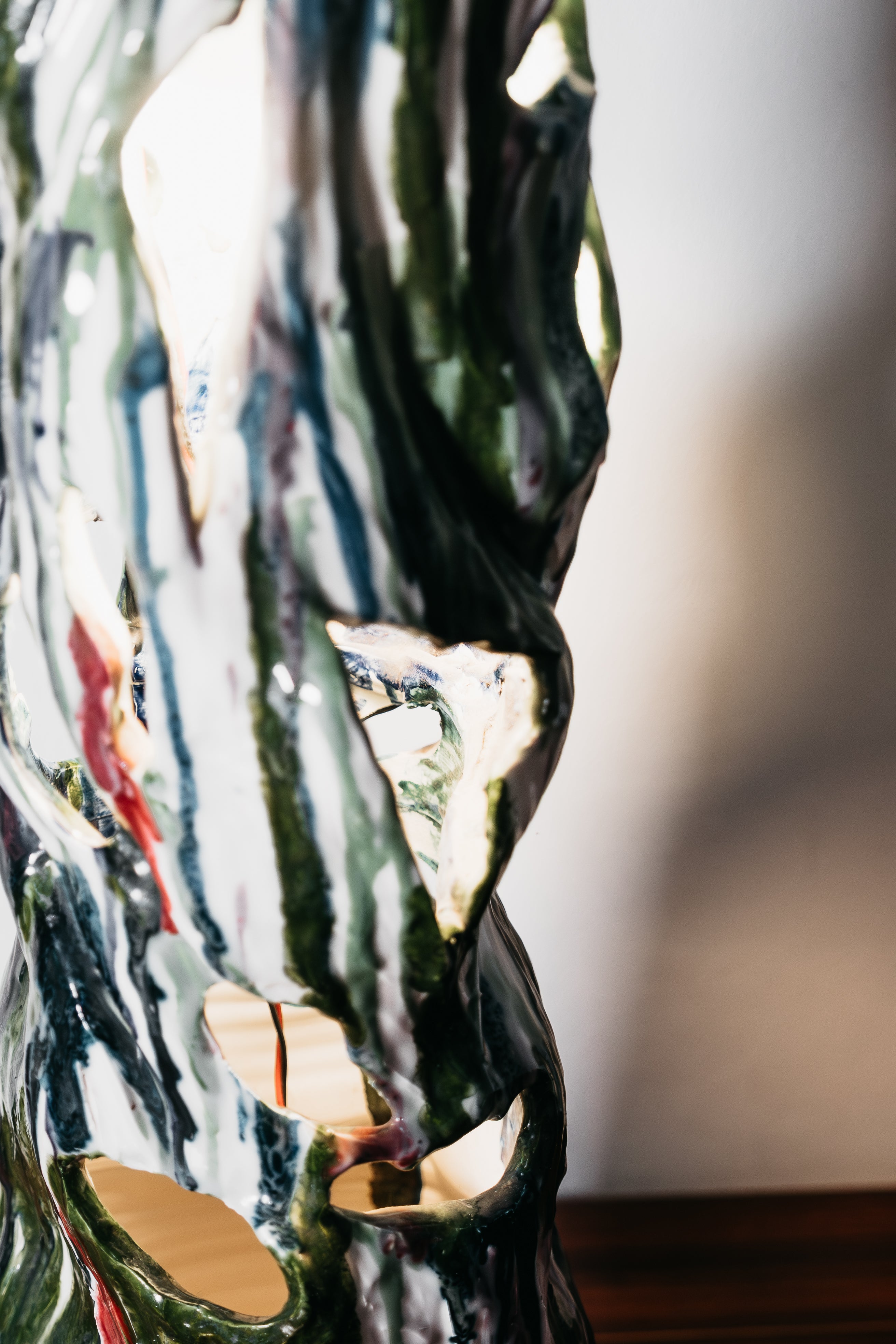 Ernesto Treccani Attr. Lampada Scultorea Da Tavolo/ Da Terra Ceramica Design Modernariato