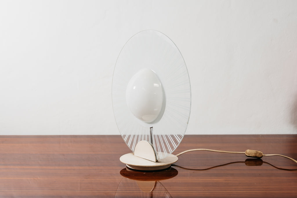 Lampada Di Design Postmoderno in Vetro Anni 80 Vintage