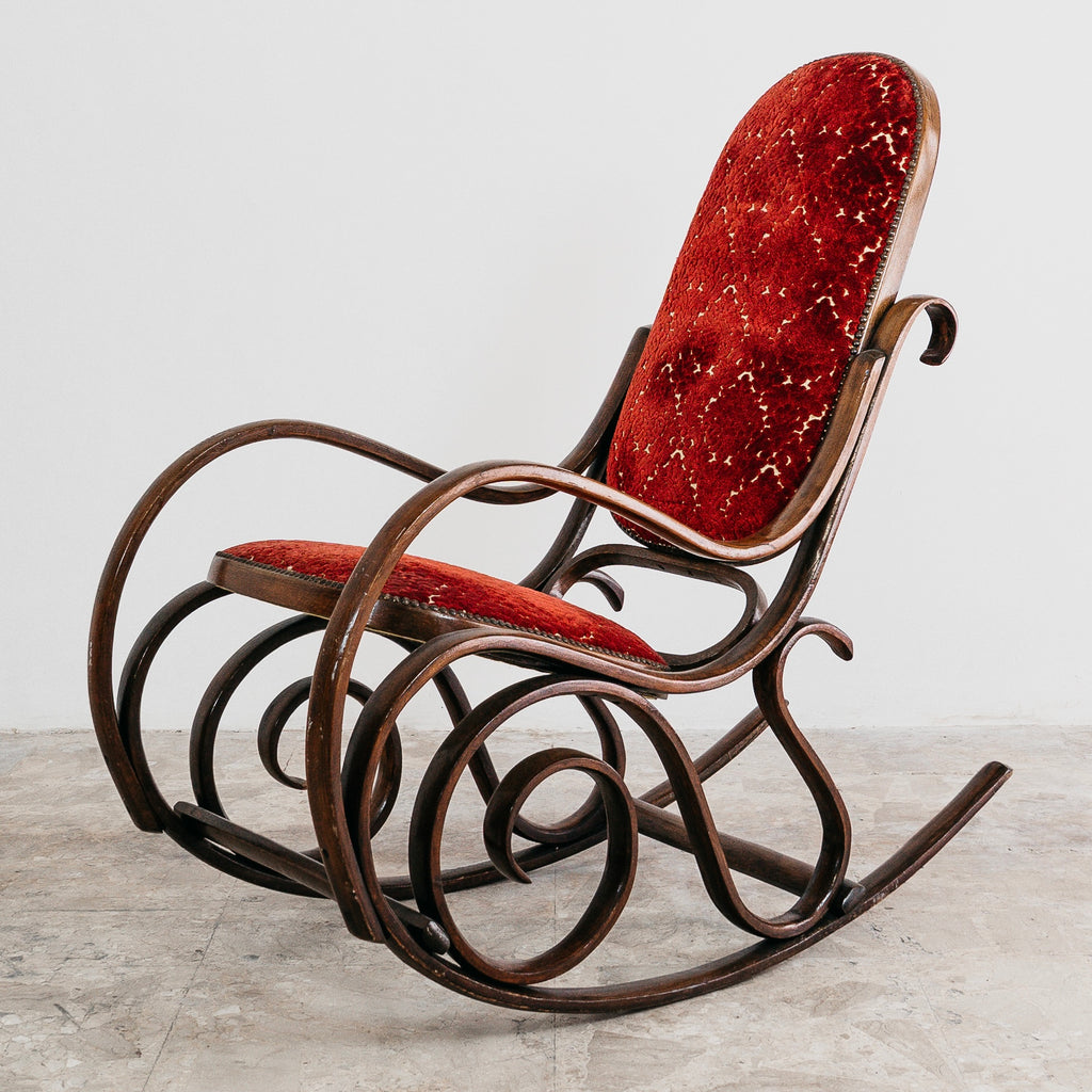 Poltrona A Dondolo Thonet Vintage Mid-Century Design