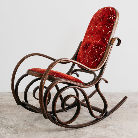 Poltrona A Dondolo Thonet Vintage Mid-Century Design