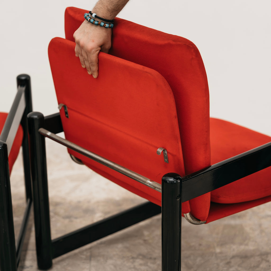 Coppia Di Poltrone Schirolli Mod. Pierrot Design Anni ‘80 Modernariato