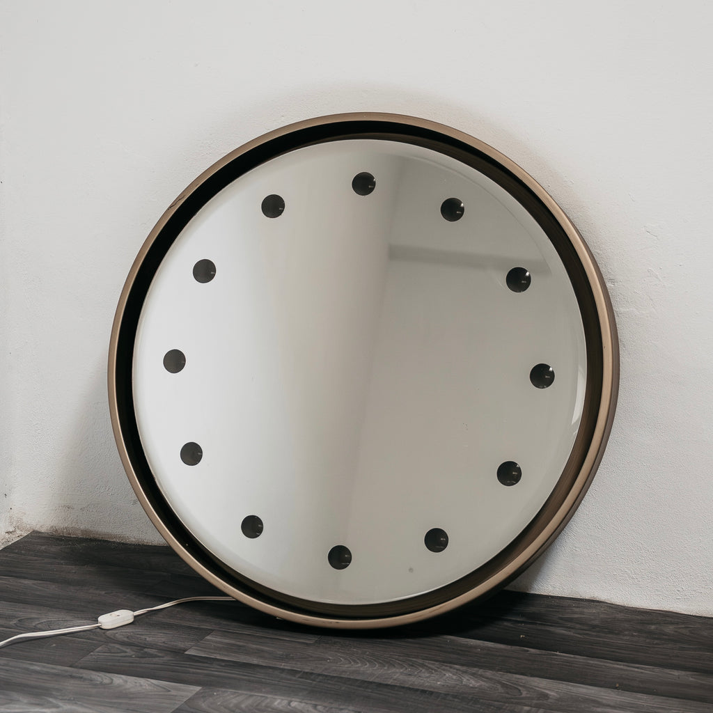 Rimadesio Specchio Retroilluminato Hollywood Regency 1970’s Design Modernariato