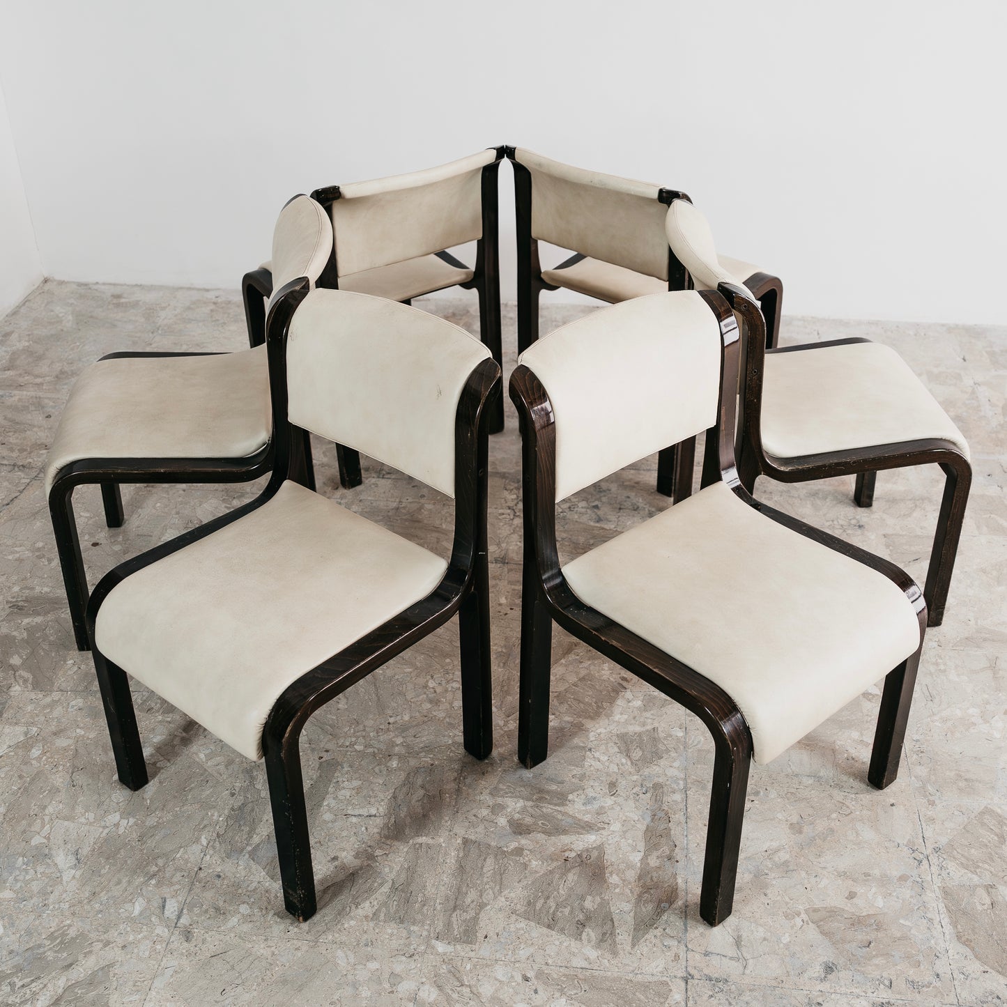 Set Da Pranzo 6 Sedie Anni 70 Nello Stile Di Carlo Bartoli Per Tisettanta Mito