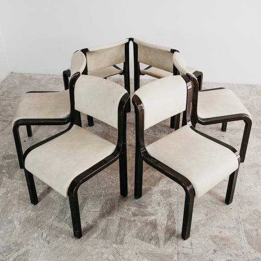 Set Da Pranzo 6 Sedie Anni 70 Nello Stile Di Carlo Bartoli Per Tisettanta Mito
