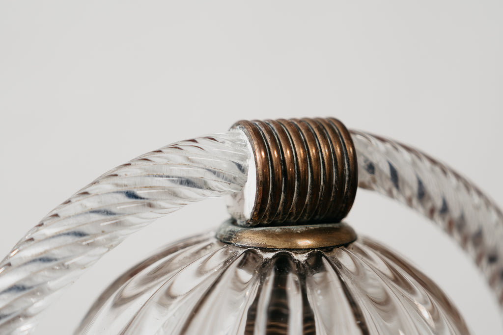 Barovier & Toso Coppia Di Abat-Jour In Vetro Di Murano E Ottone Anni ‘50 Vintage