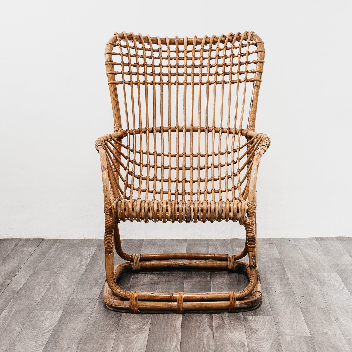 Tito Agnoli B4 Bonacina Coppia Di Poltrone Rattan Mid-Century Design 1950’s