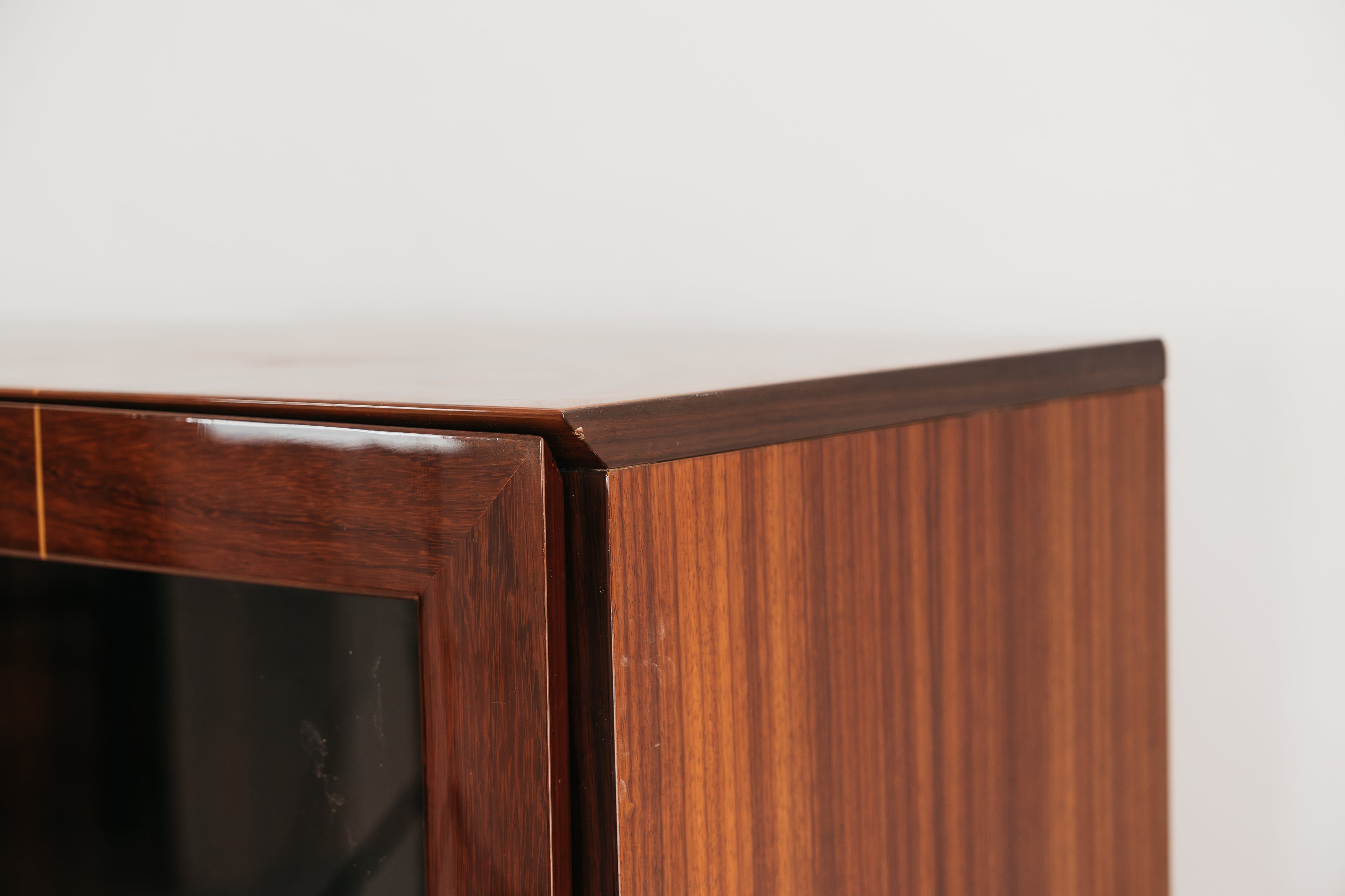Vetrina In Palissandro Monumentale Zebrawood Lacquered Mid-Century Design 1970