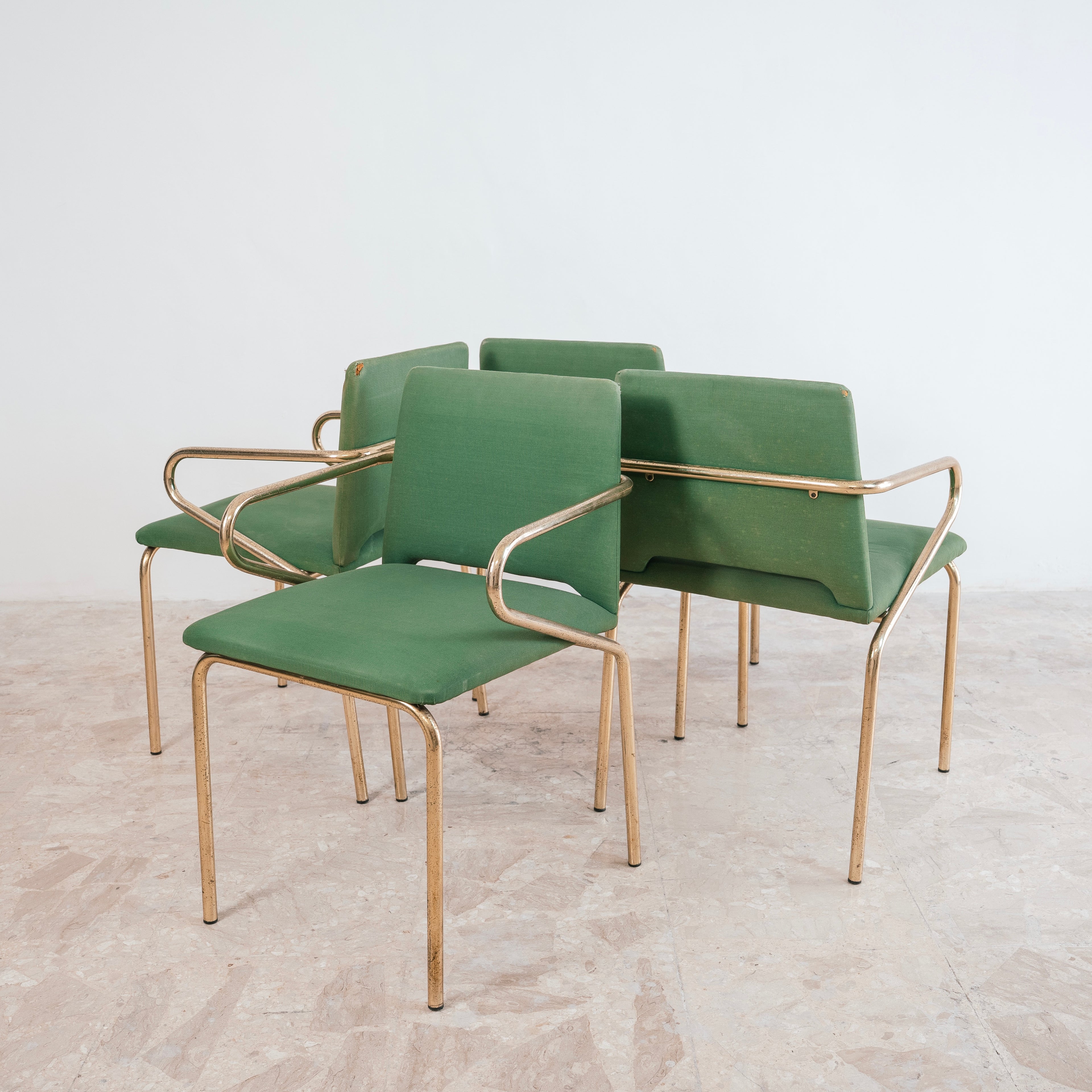 Set 4 Sedie Hollywood Regency Vintage Design Anni 70 Modernariato Chairs