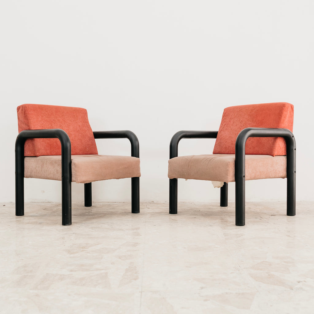 Coppia Di Poltrone Postmoderne Memphis Style Anni ‘80 Design Modernariato