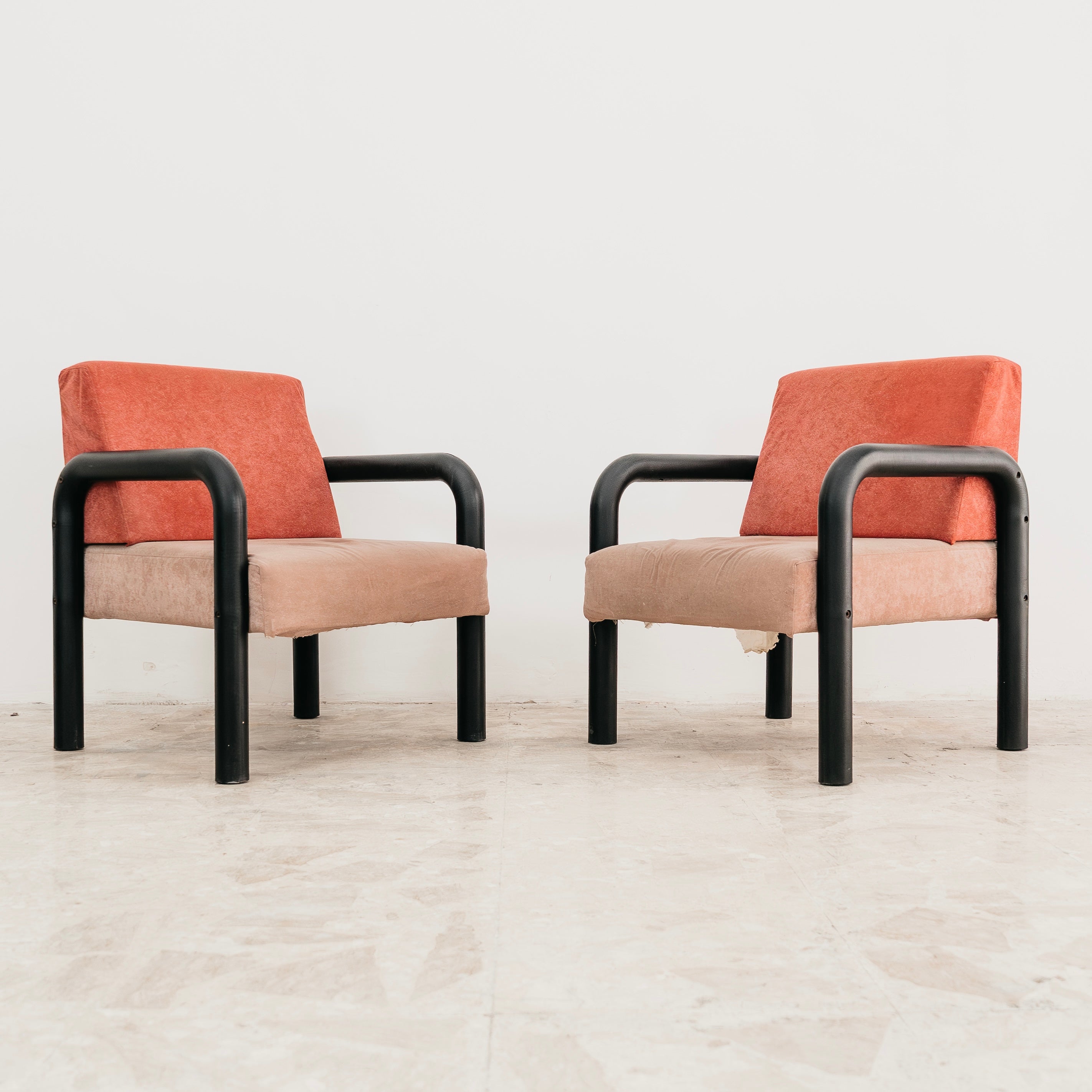 Coppia Di Poltrone Postmoderne Memphis Style Anni ‘80 Design Modernariato