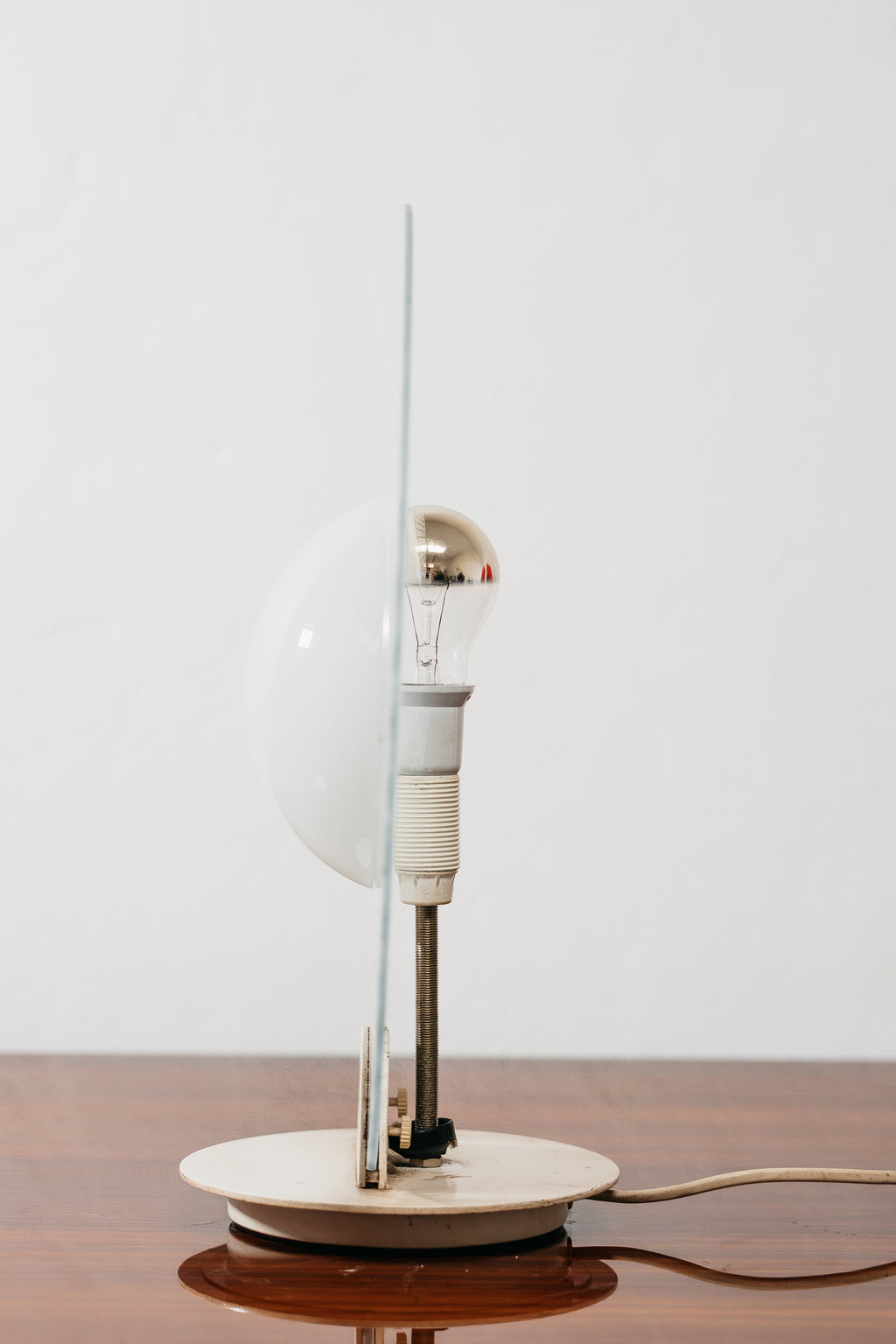 Lampada Di Design Postmoderno in Vetro Anni 80 Vintage