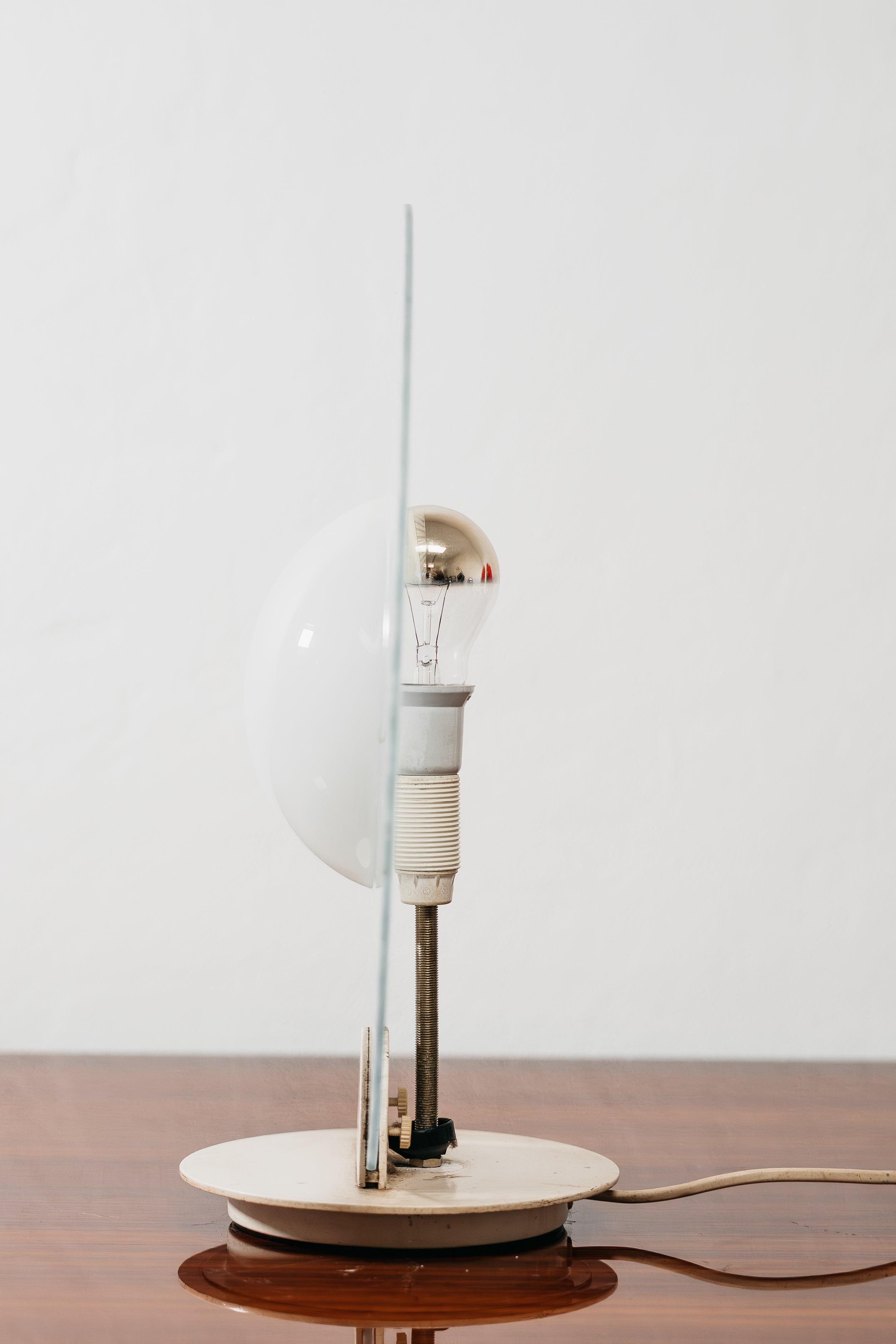 Lampada Di Design Postmoderno in Vetro Anni 80 Vintage