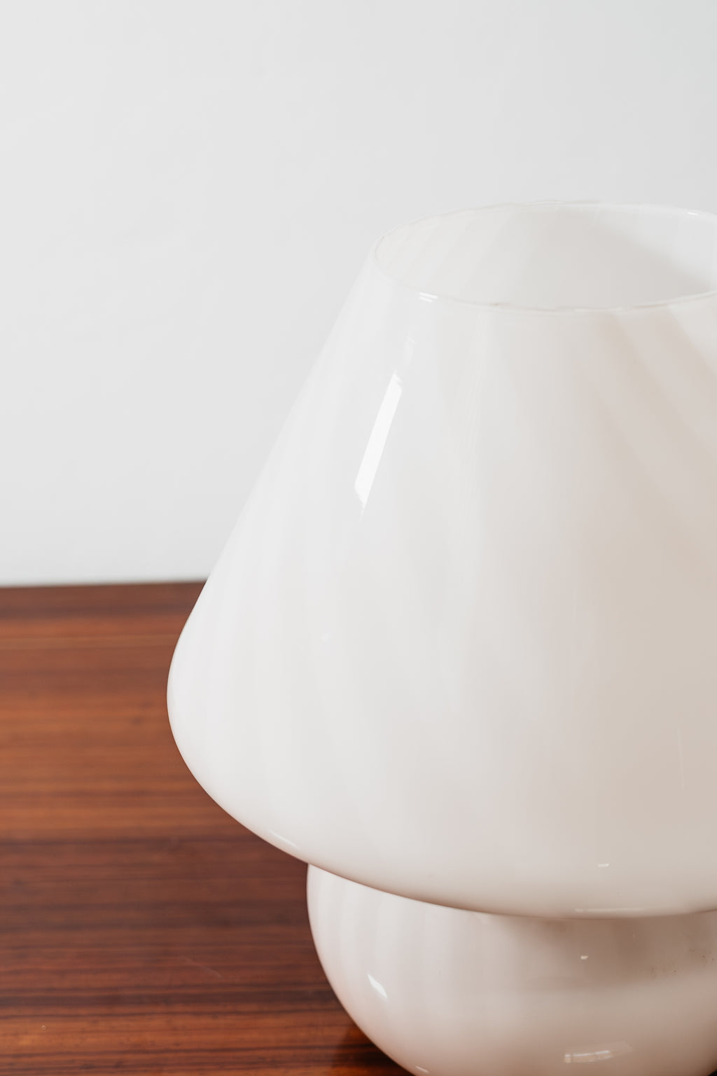 Grande Lampada Da Tavolo Murano Mushroom Rose 1970’s Design Pink Shade