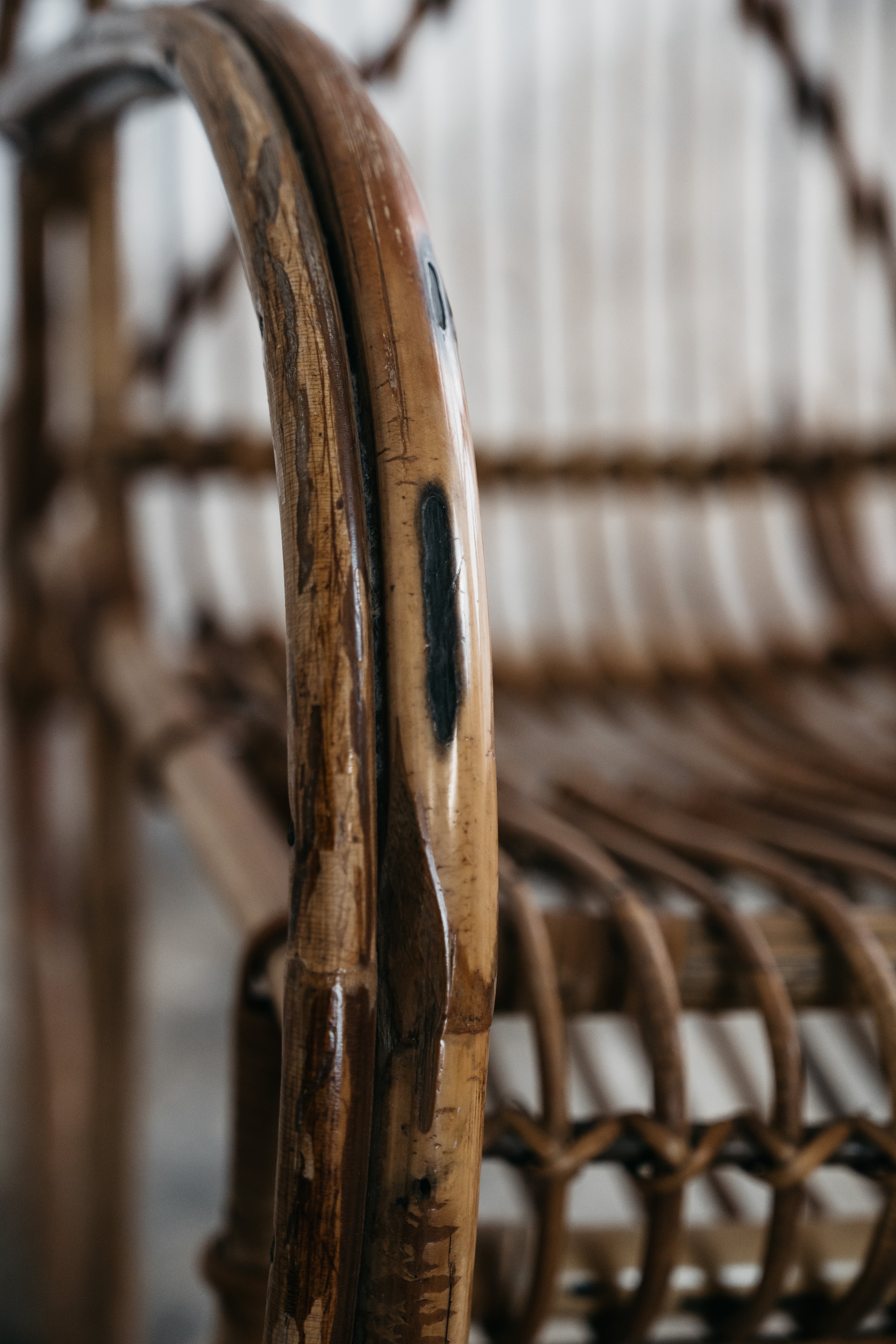 Poltrona a Dondolo Rocking Chair Francese Vintage Design Modernariato 1960’s