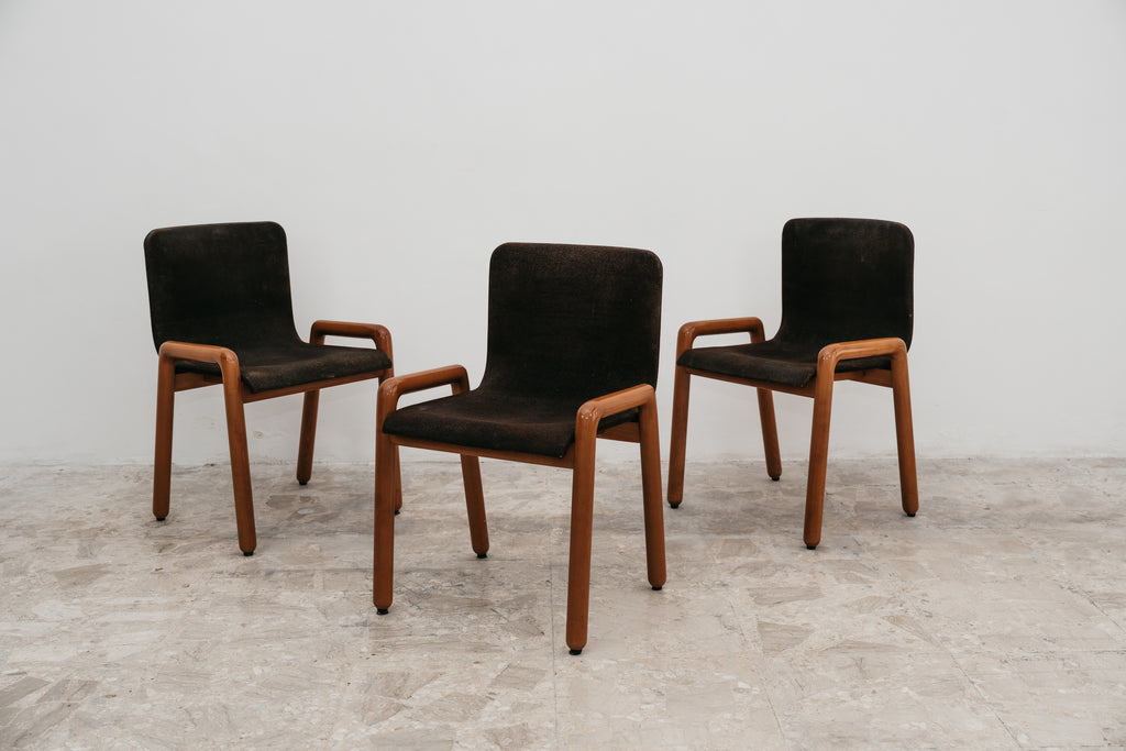 Guido Faleschini I4 Mariani 3 Sedie Mod. Dilos Design 1970’s Modernariato