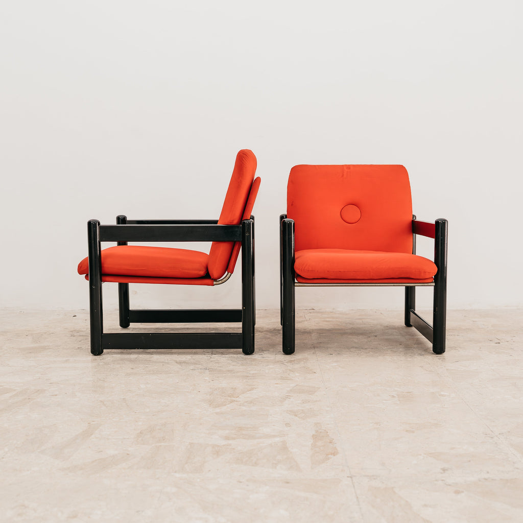 Coppia Di Poltrone Schirolli Mod. Pierrot Design Anni ‘80 Modernariato