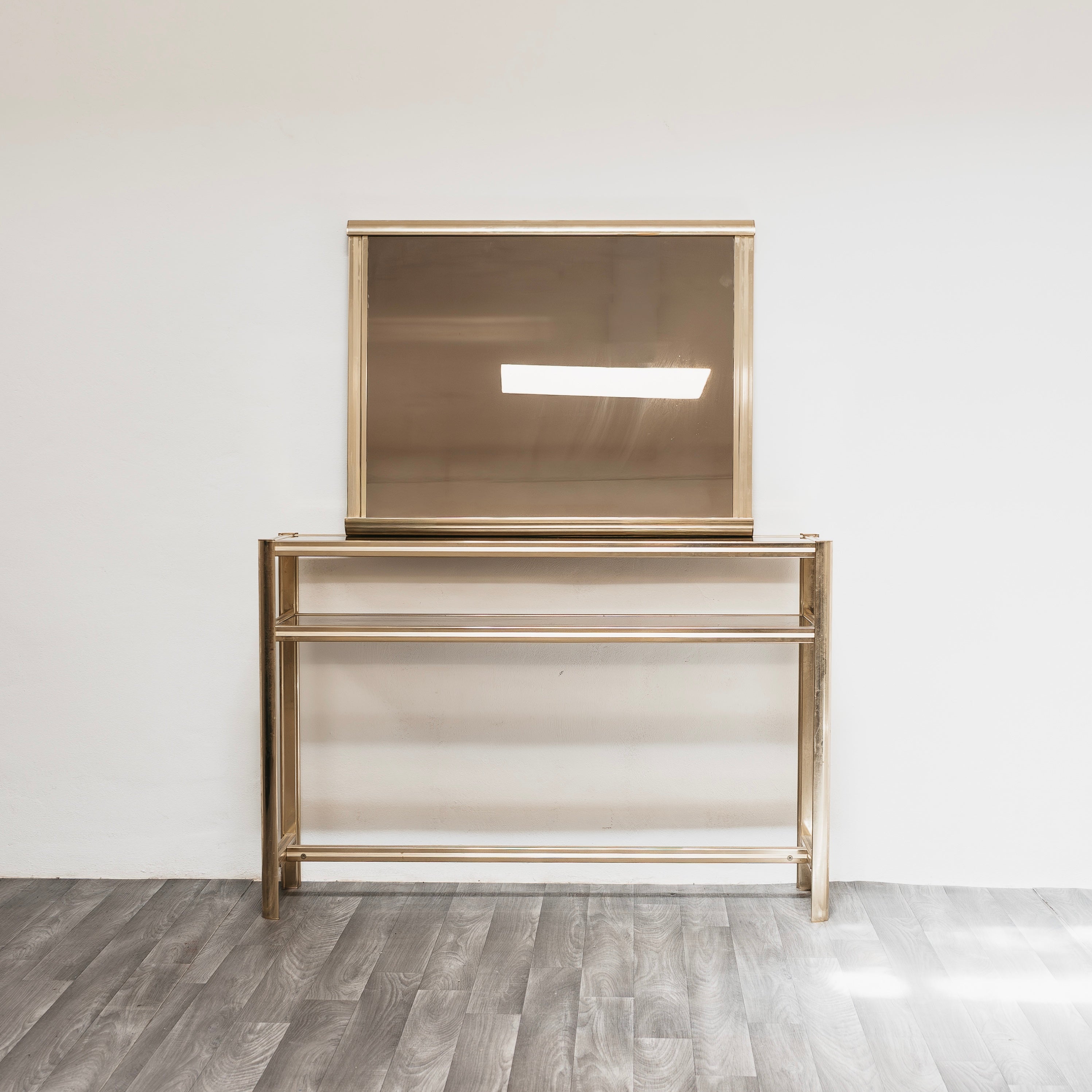 Consolle & Specchio Ingresso Design Hollywood Regency Anni 70 Modernariato