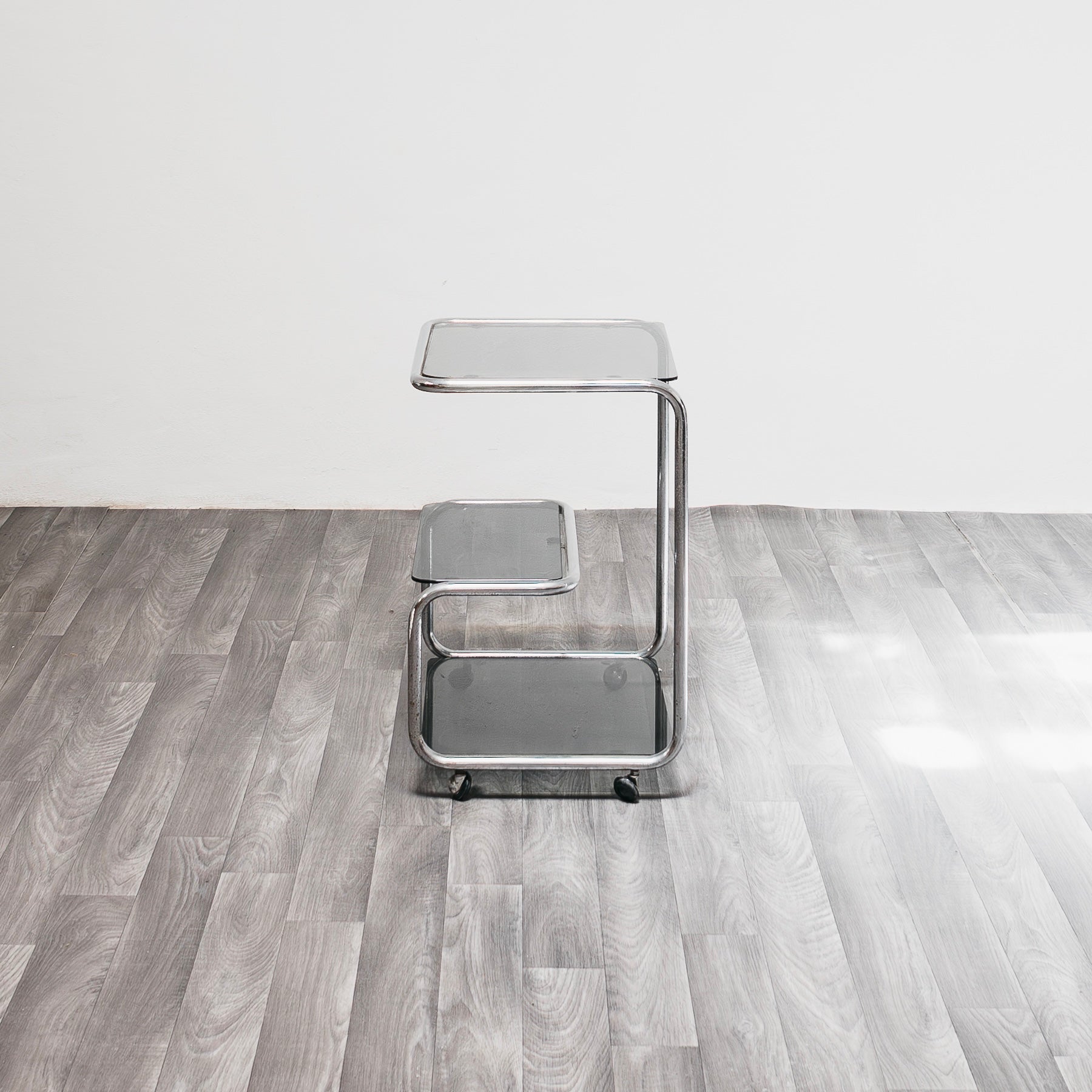 Carrello Portavivande Triplo Ripiano Anni 70 Acciaio Design Modernariato