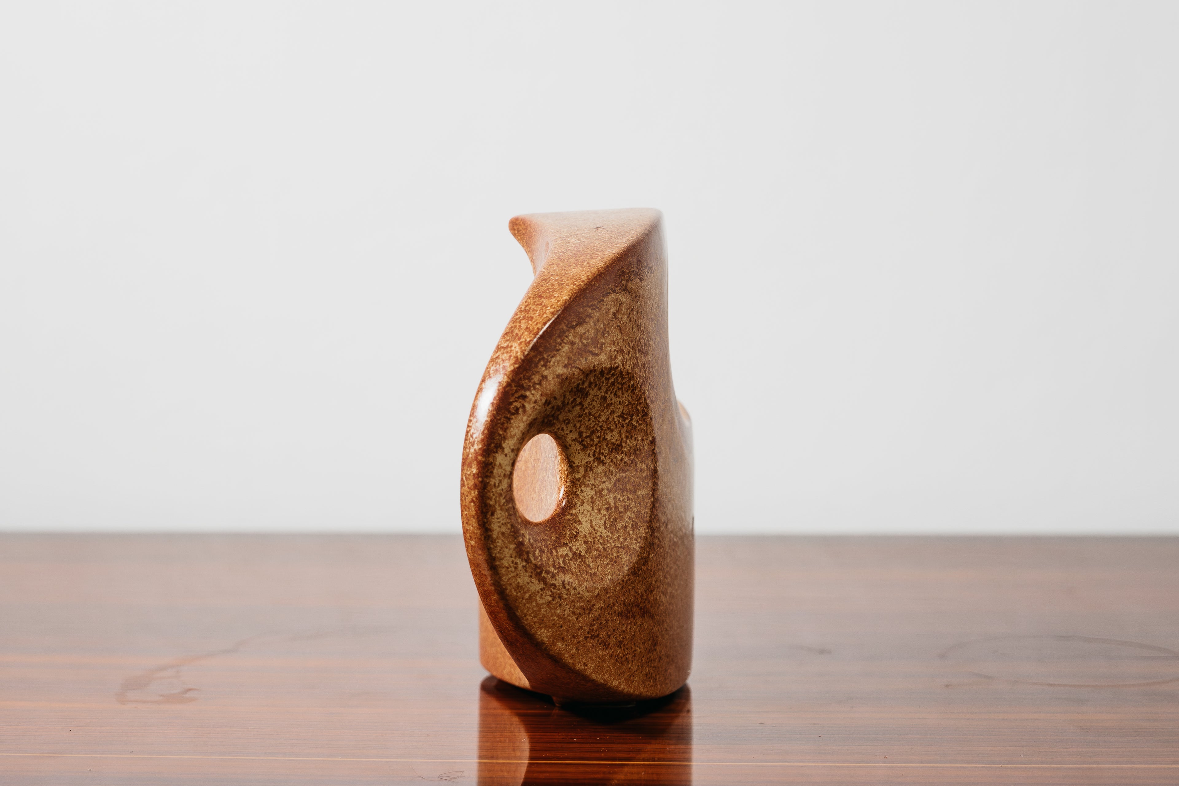 Bertoncello 977 Roberto Rigon Vaso in Ceramica Smaltata D’Arte Anni ‘70 Design