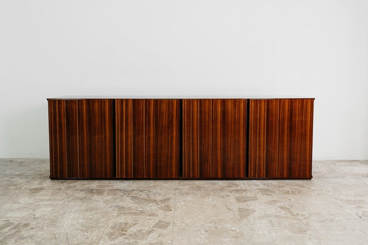 Credenza In Palissandro Monumentale Zebrawood Lacquered Mid-Century Design 1970