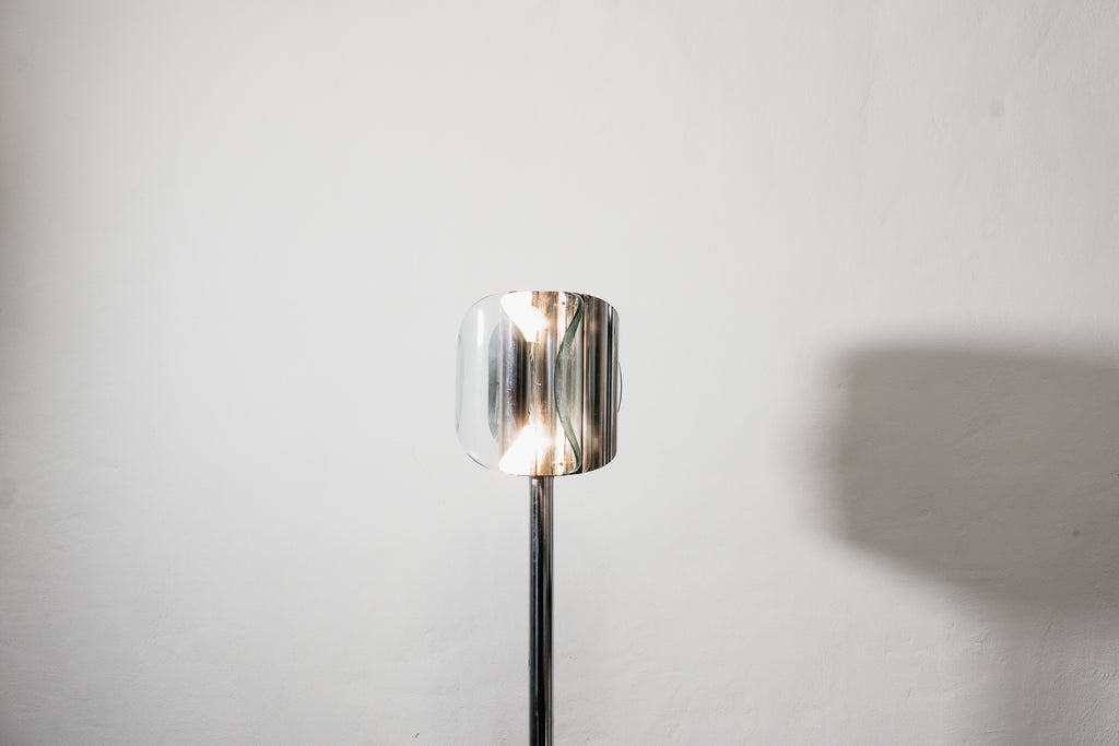 Lampada Da Pavimento Stile Fontana Arte Vintage Design 1970’s Modernariato