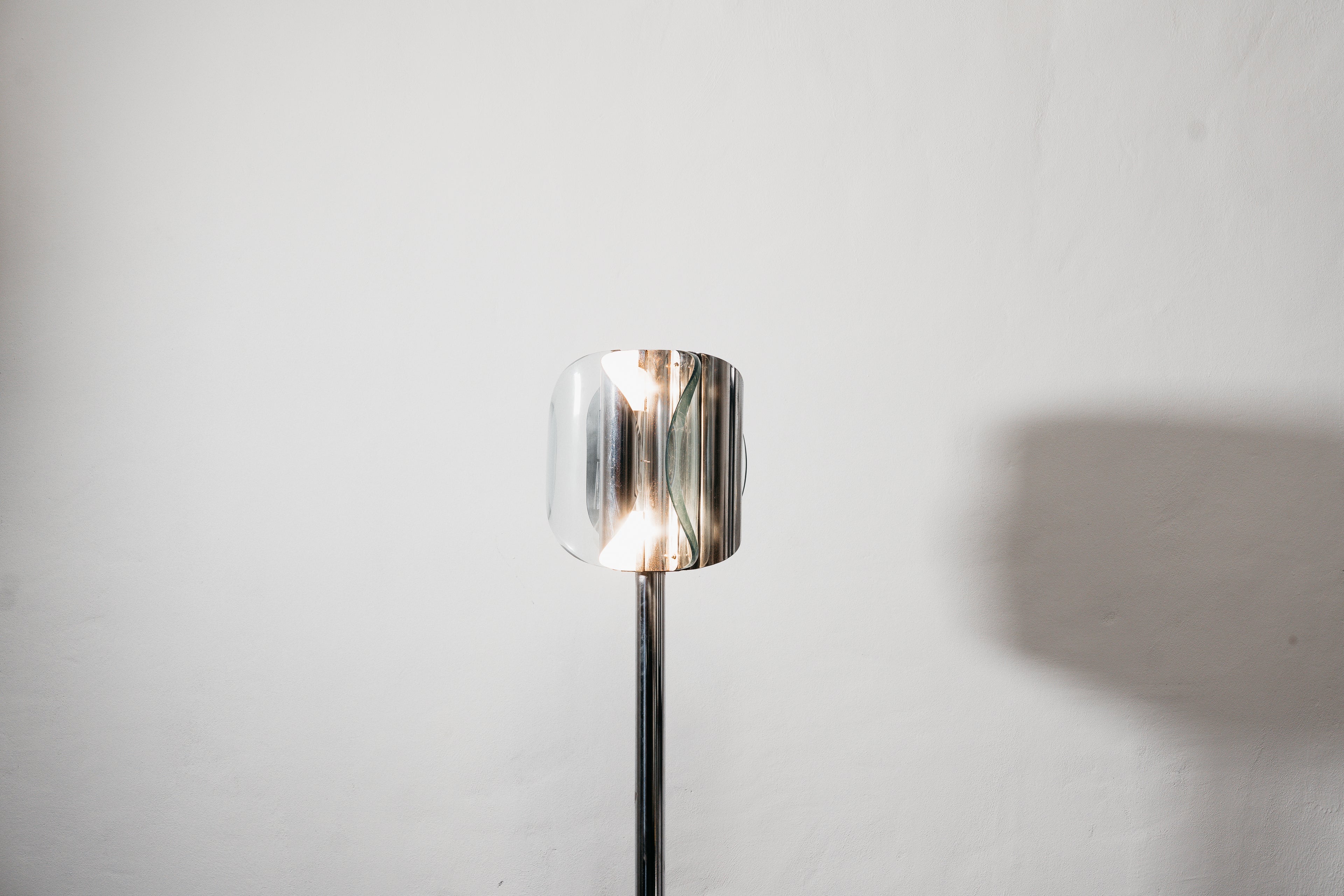 Lampada Da Pavimento Stile Fontana Arte Vintage Design 1970’s Modernariato