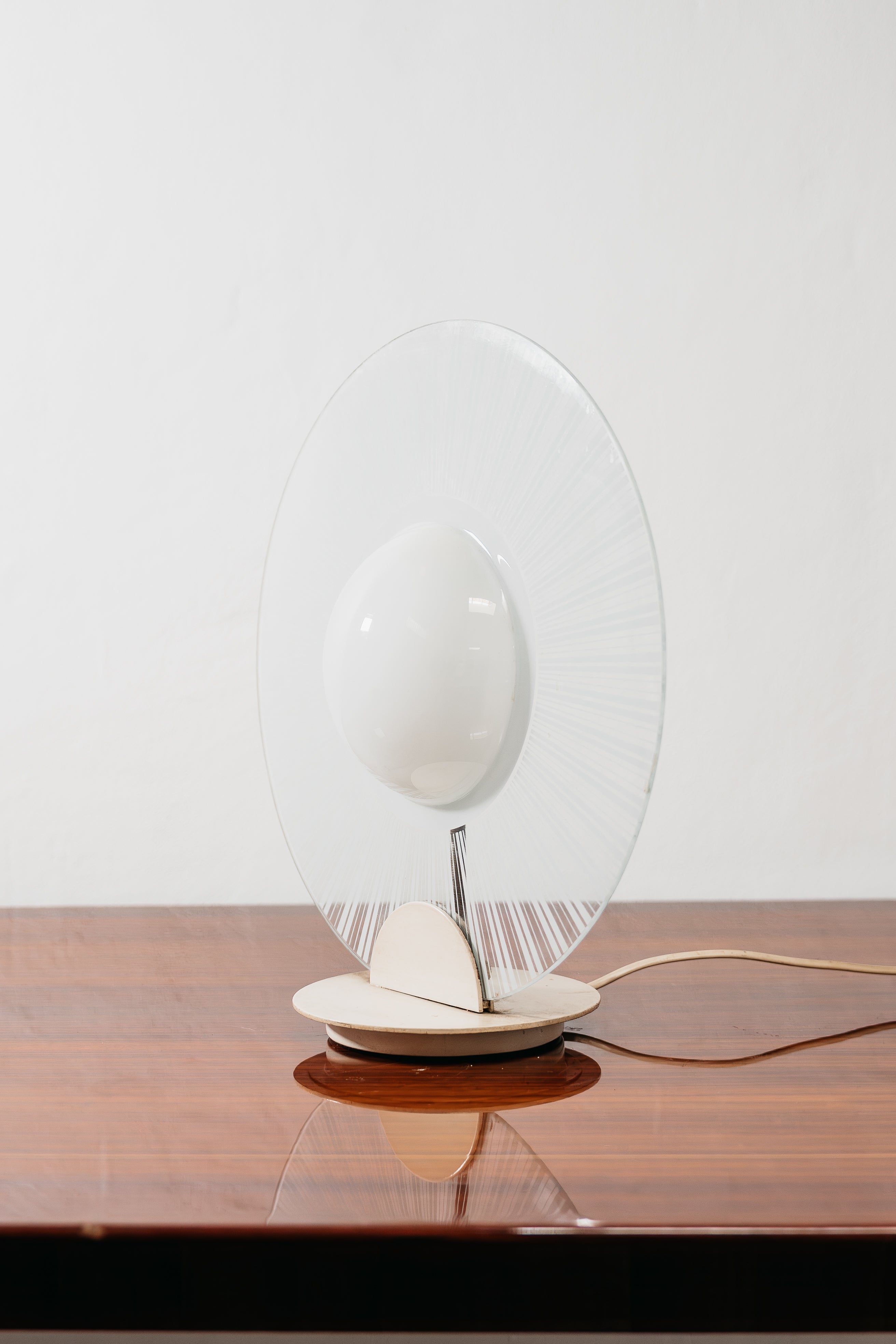 Lampada Di Design Postmoderno in Vetro Anni 80 Vintage