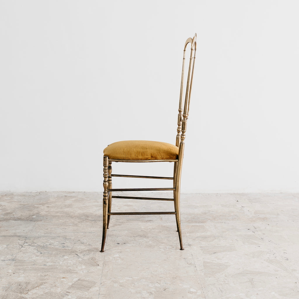Sedia In Ottone Chiavari Vintage Mid-Century 1950’s Design