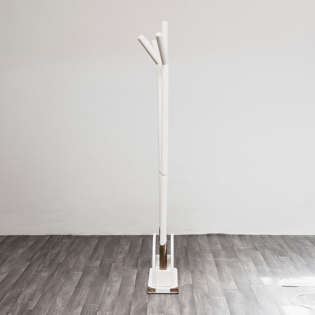 Appendiabiti Vintage Post-Modern Design Modernariato Anni ‘80 Legno e Ottone