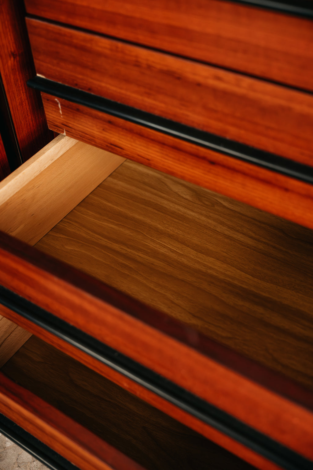 Credenza In Palissandro Monumentale Zebrawood Lacquered Mid-Century Design 1970