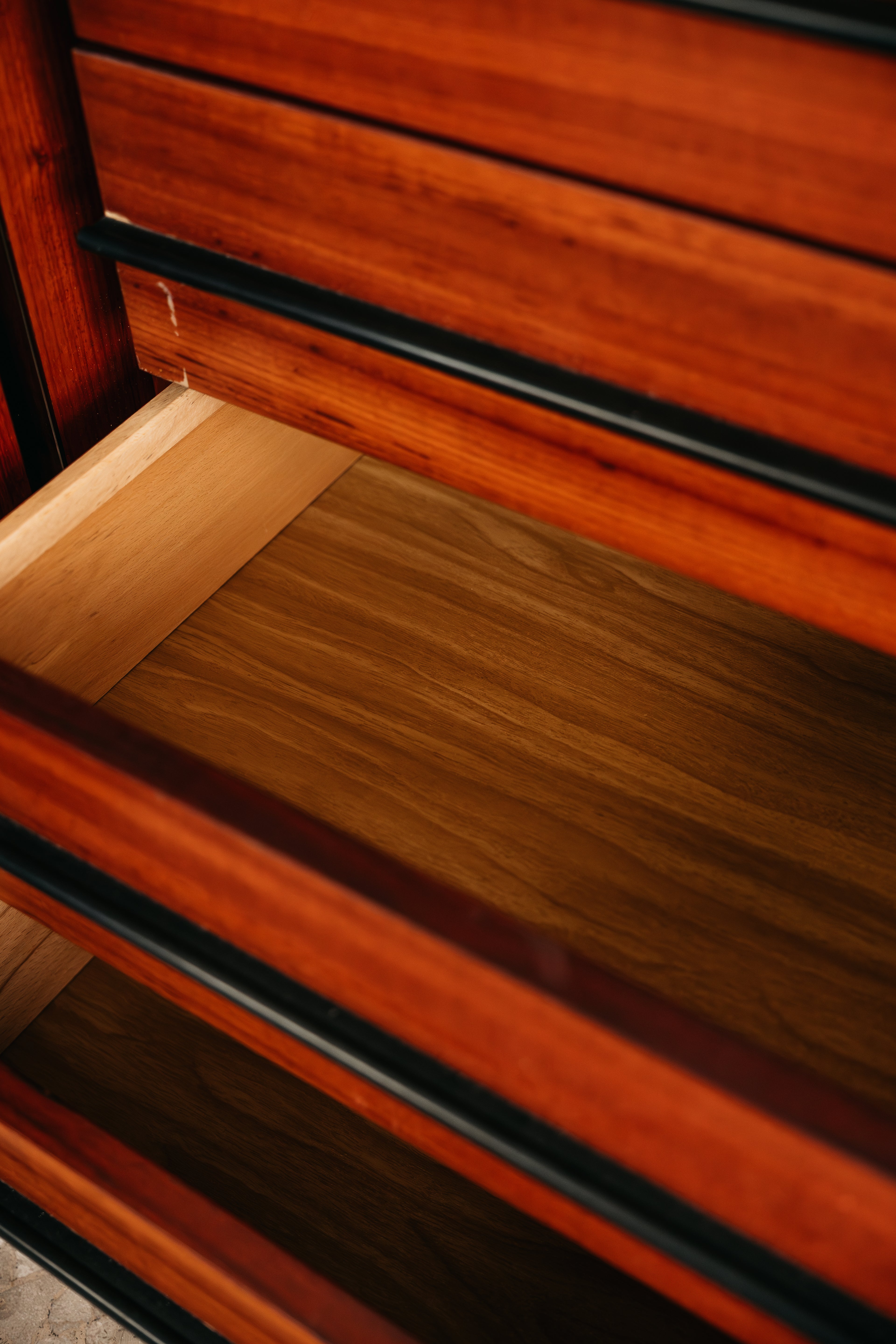 Credenza In Palissandro Monumentale Zebrawood Lacquered Mid-Century Design 1970