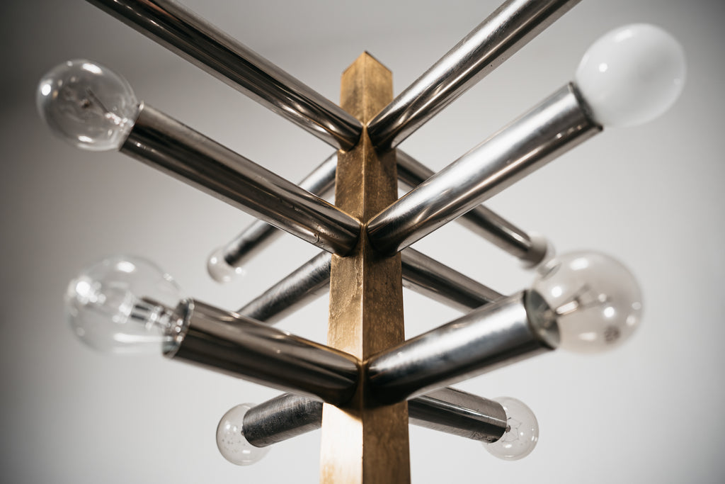 Lampada Da Pavimento Hollywood Regency Design 1970’s