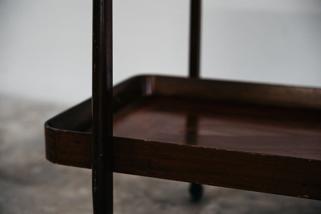Carrello Portavivande In Legno Rustico 1950’s Mid Century Design